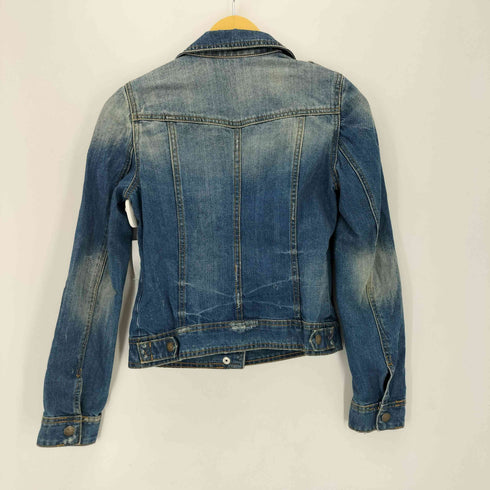 ザラ ZARA TRAFALUC トラファルック スタッズ デニムライダースジャケット Y2K レディース S