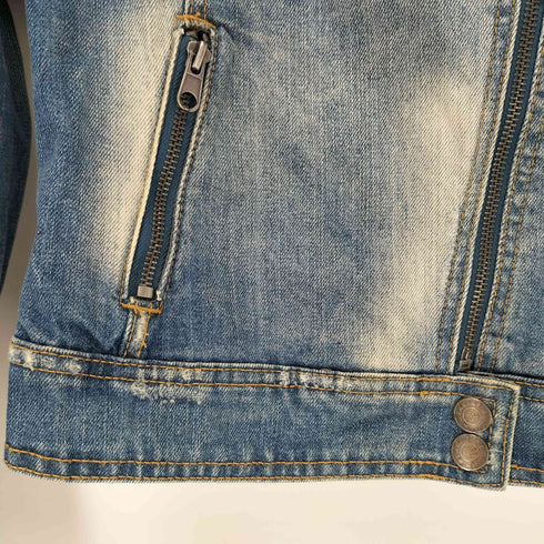 ザラ ZARA TRAFALUC トラファルック スタッズ デニムライダースジャケット Y2K レディース S