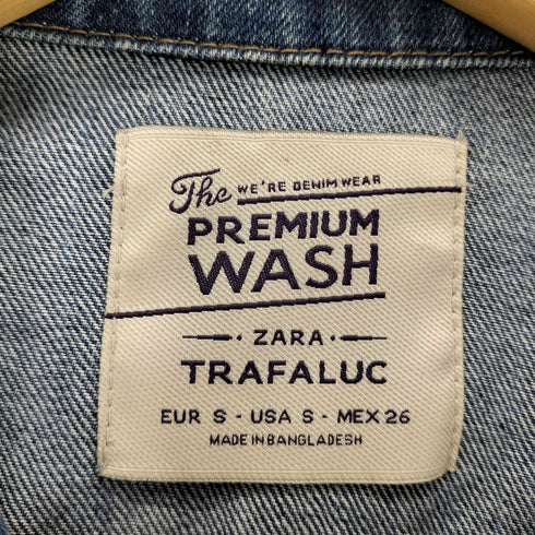 ザラ ZARA TRAFALUC トラファルック スタッズ デニムライダースジャケット Y2K レディース S