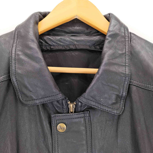 Genuine Leather 本革 ジップデザイン レザージャケット メンズ JPN:XL