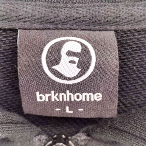 brknhome カレッジロゴ プリント ジップアップ パーカー メンズ JPN:L