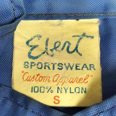 Elent Sportswear 70~80s IDEALジップ ライン スタンドカラー ナイロンジャケット レーシングジャケット メンズ import:S