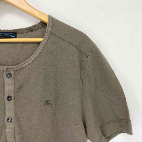 バーバリーブルーレーベル BURBERRY BLUE LABEL ロゴ刺繍 ヘンリーネック カットソー レディース import:M