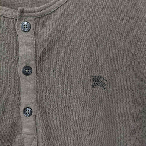 バーバリーブルーレーベル BURBERRY BLUE LABEL ロゴ刺繍 ヘンリーネック カットソー レディース import:M