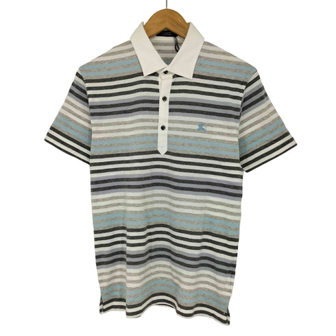 バーバリーブラックレーベル BURBERRY BLACK LABEL ボーダー ポロシャツ メンズ 2