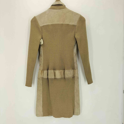 NOI&VOI ニット切替 スエード ワンピース レディース 42