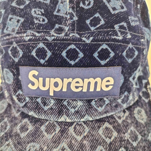 シュプリーム Supreme Flocked Denim Camp Cap フロッキー デニム キャンプ キャップ メンズ