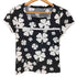 クレージュ courreges クローバー柄 スクエアネック 半袖Tシャツ レディース 9R