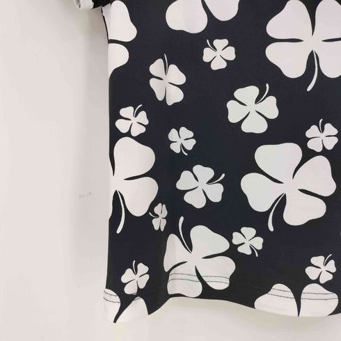 クレージュ courreges クローバー柄 スクエアネック 半袖Tシャツ レディース 9R
