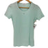 クレージュ courreges フロントロゴ ラインストーン ボーダー Uネック 半袖Tシャツ レディース FR:38