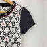 クレージュ courreges ロープ総柄 ロゴプリント ドロスト クルーネック半袖Tシャツ レディース FR:38