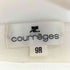 クレージュ courreges フロントロゴ刺繍 ボーダー ボートネック 五分袖カットソー レディース 9R