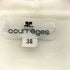 クレージュ courreges 袖ロゴプレート パイピング コットン ジップアップパーカー レディース FR:38