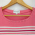 クレージュ courreges ボーダー ビーズ装飾 チュニック 半袖ワンピース レディース FR:38