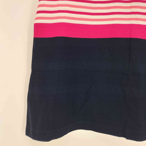 クレージュ courreges ボーダー ビーズ装飾 チュニック 半袖ワンピース レディース FR:38