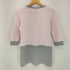 クレージュ courreges ドット ロゴプレート 配色切替 チュニック ニットワンピース レディース FR:38