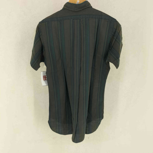 ヴァンヒューゼン VAN HEUSEN 90-00S OXFORD HOPSACK オックスフォード ホップッサック 半袖 ボタンダウン ストライプ シャツ メンズ S