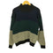 ペリーエリス PERRY ELLIS 90S 香港製 ヘリンボーン マルチカラー コットン ウール モックネック ニット メンズ import:L