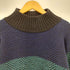 ペリーエリス PERRY ELLIS 90S 香港製 ヘリンボーン マルチカラー コットン ウール モックネック ニット メンズ import:L