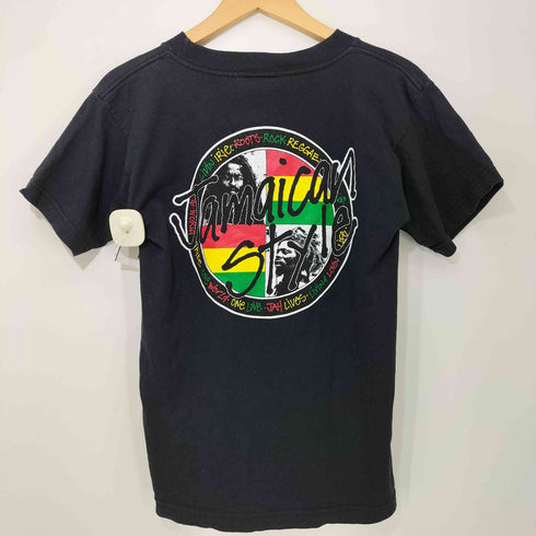 Jamaican Style 90s USA製 襟シングル ラスタ 両面プリント 半袖Tシャツ メンズ import:L
