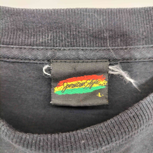 Jamaican Style 90s USA製 襟シングル ラスタ 両面プリント 半袖Tシャツ メンズ import:L