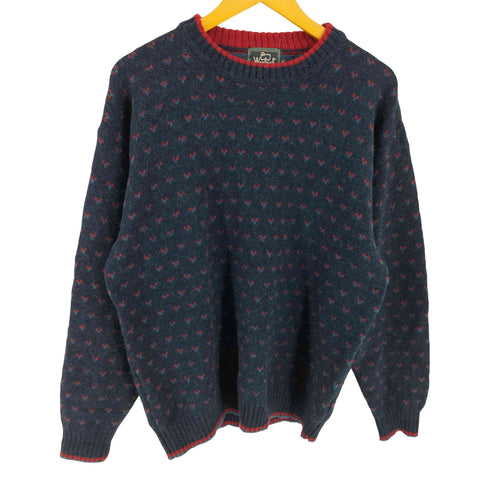 ウールリッチ WOOLRICH 90S BIRDS EYE バーズアイ ウール ニット メンズ import:XL