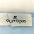 クレージュ courreges ビーズ ラインストーン装飾 トロンプルイユ ショルダーバッグプリント 半袖 Tシャツ レディース FR:38