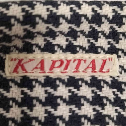 キャピタル KAPITAL ネコ目ボタン 千鳥格子 フラップポケット L/S シャツ メンズ JPN:2