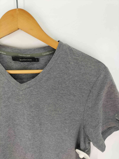 カルバンクラインジーンズ Calvin Klein Jeans 袖ロゴ Vネック Tシャツ メンズ import:L