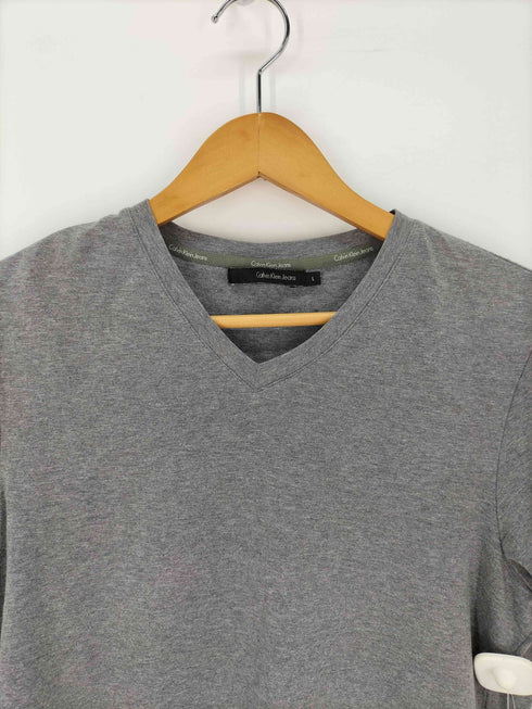 カルバンクラインジーンズ Calvin Klein Jeans 袖ロゴ Vネック Tシャツ メンズ import:L