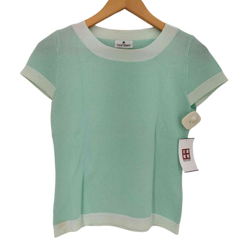 クレージュ courreges コットンアクリル クルーネック 半袖サマーニット レディース FR:38