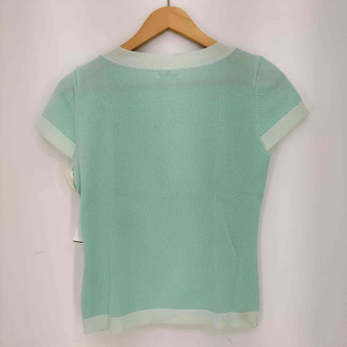 クレージュ courreges コットンアクリル クルーネック 半袖サマーニット レディース FR:38