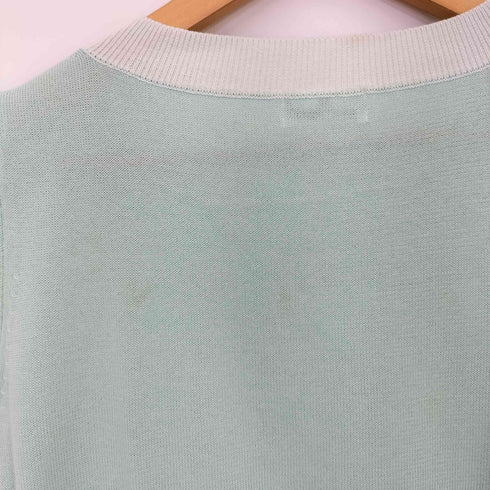 クレージュ courreges コットンアクリル クルーネック 半袖サマーニット レディース FR:38
