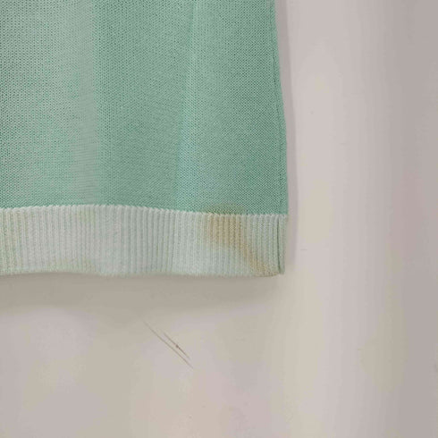 クレージュ courreges コットンアクリル クルーネック 半袖サマーニット レディース FR:38