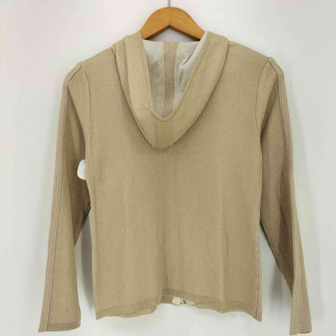 クレージュ courreges ラメ リブ編み ジップアップパーカー レディース FR:40