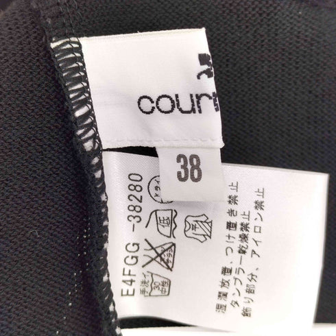 クレージュ courreges ロゴ刺繍 マルチカラーパネル チュニック 半袖ニットワンピース レディース FR:38