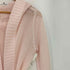 クレージュ courreges ベルデッド フード付き ボタンレス メッシュニットカーディガン レディース 9R