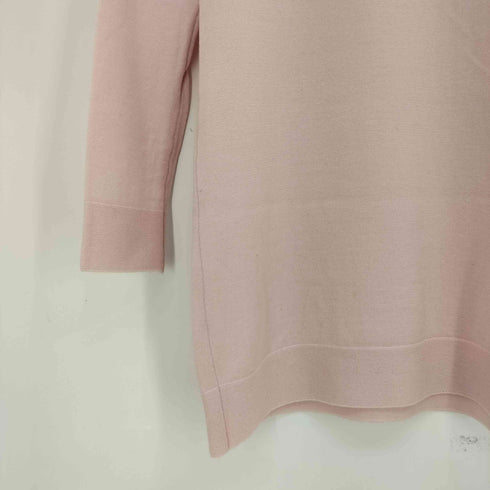 クレージュ courreges フラワープリント ビジュー装飾 ウールナイロン チュニック ニットワンピース レディース FR:38