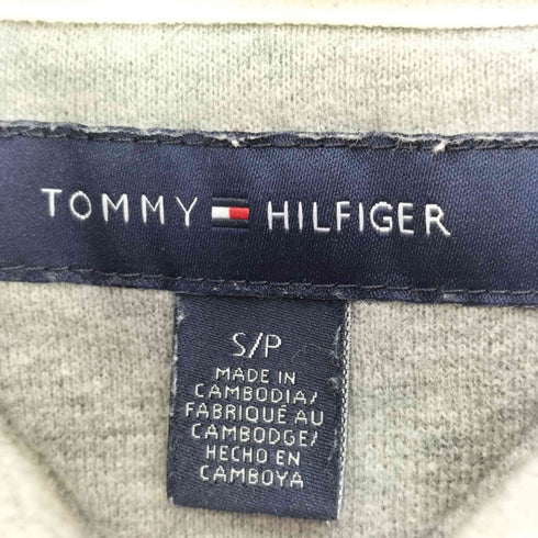 トミーヒルフィガー TOMMY HILFIGER エンブレム 袖 刺繍 ハーフボタン パーカー メンズ import:S