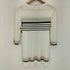 クレージュ courreges ロゴプリント ボーダー ライトオンス スクエアネック 七分袖 チュニック ニットワンピース レディース FR:38