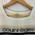 クレージュ courreges ロゴプリント ボーダー ライトオンス スクエアネック 七分袖 チュニック ニットワンピース レディース FR:38