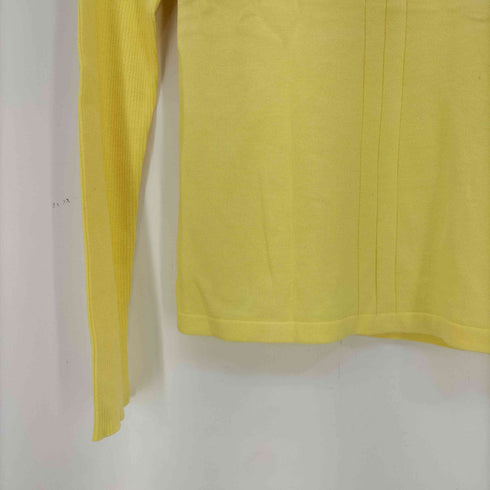 クレージュ courreges ロゴ刺繍 フロントリボン ライトオンス クルーネック 長袖ニット レディース 9R
