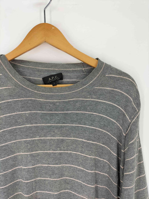 アーペーセー A.P.C. カシミヤ混 ボーダー柄ニット メンズ JPN:2