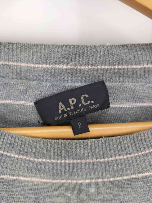 アーペーセー A.P.C. カシミヤ混 ボーダー柄ニット メンズ JPN:2