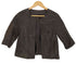 ITALIAN LAMB SKIN ステッチ ノーカラー ラムスキン レザージャケット レディース import:XS