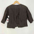 ITALIAN LAMB SKIN ステッチ ノーカラー ラムスキン レザージャケット レディース import:XS