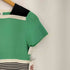 クレージュ courreges ボーダー切替 ボートネック 半袖サマーニット レディース FR:38