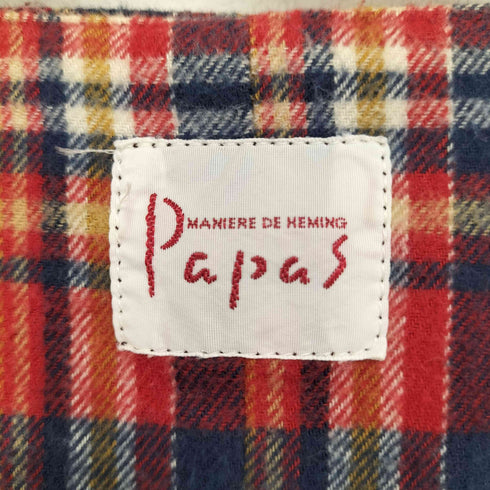 パパス papas チェック切替 ジレ メンズ JPN:L