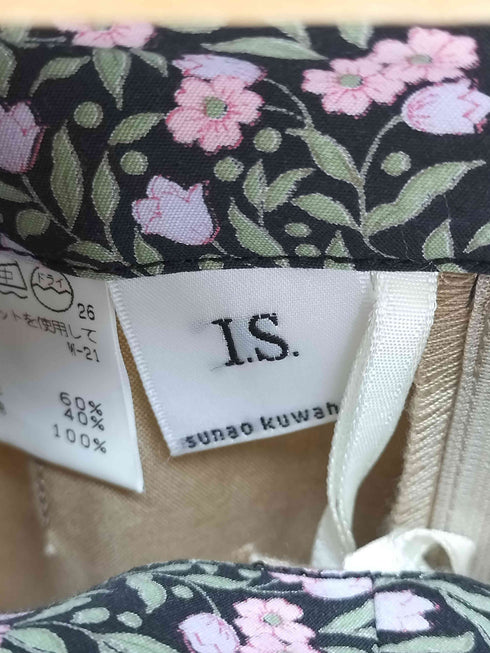 アイエススナオクワハラ I.S. sunao kuwahara ウール混 アシンメトリープリーツ スカート レディース JPN:M