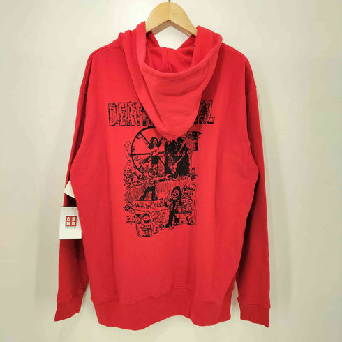 DEATH BY METAL 両面プリント プルオーバーパーカー メンズ JPN:XL
